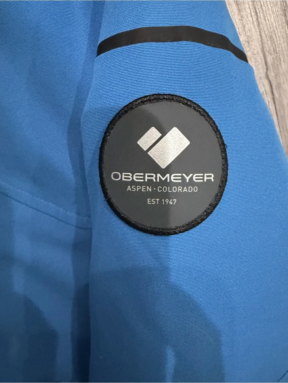 Obermeyer Boys' Blue Puffer Jacket with White Accents